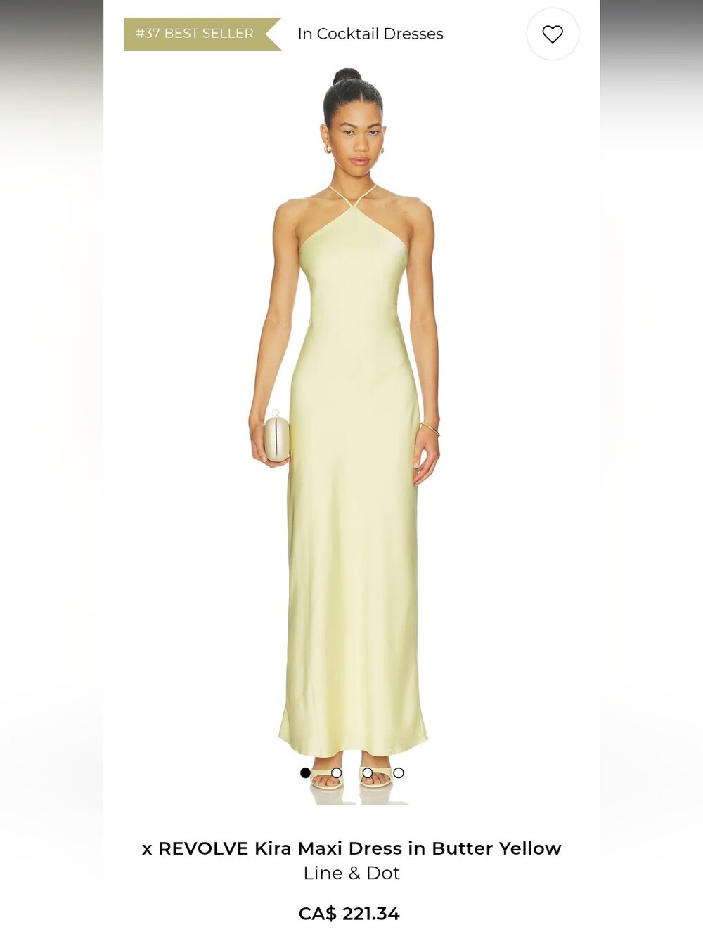 Line & Dot X Revolve Kira Maxi Dress In Butter Yellow